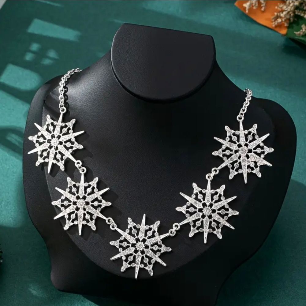Snowflake Rhinestone Necklace